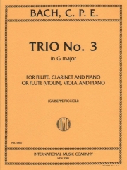 トリオ・No.3・ト長調（カール・フィリップ・エマヌエル・バッハ）　(木管ニ重奏＋ピアノ)【Trio No. 3 in G major】