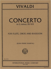 協奏曲・ト短調・RV 103（アントニオ・ヴィヴァルディ）（パート譜のみ）(木管三重奏)【Concerto in G minor, RV 103】