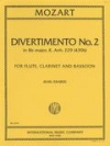 ディヴェルティメント・No.2・変ロ長調・K.439ｂ (Anh. 229)（モーツァルト）　(木管三重奏)【Divertimento No. 2 in B flat major, K. 439b (Anh. 229)】