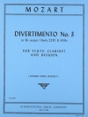ディヴェルティメント・No.3・変ロ長調・K.439ｃ (Anh. 229)（モーツァルト）　(木管三重奏)【Divertimento No. 3 in B flat major, K. 439c (Anh. 229)】