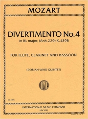 ディヴェルティメント・No.4・変ロ長調・K.439ｄ (Anh. 229)　（モーツァルト）(木管三重奏)【Divertimento No. 4 in B flat major, K. 439d (Anh. 229)】