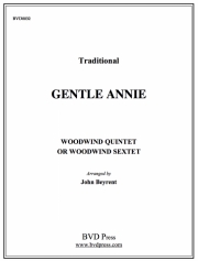 ジェントル・アニー　(木管五重奏)【Gentle Annie】
