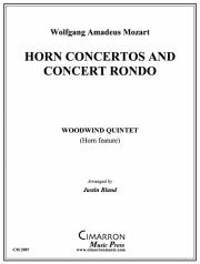 ホルン協奏曲と演奏会用ロンド（モーツァルト）(木管五重奏)【Horn Concertos and Concert Rondo】