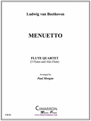 メヌエット（ベートーヴェン） (フルート四重奏)【Menuetto】