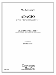 アダージョ「弦楽四重奏・7番」より（モーツァルト）  (クラリネット四重奏）【Adagio from String Quartet 7】