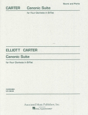 カノン風組曲 （エリオット・カーター）(クラリネット四重奏）【Canonic Suite】