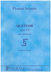 サクソフォーン四重奏曲・Op.102 （スコアのみ） (サックス四重奏)【Saxophone Quartet, Op.102】
