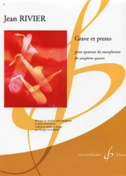 グラーヴェとプレスト（ジャン・リヴィエ）  (サックス四重奏)【Grave et Presto】