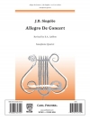 演奏会のアレグロ  (サックス四重奏)【Allegro De Concert】