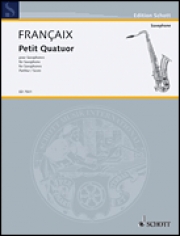 サクソフォーン四重奏曲（ジャン・フランセ）（パート譜のみ）  (サックス四重奏)【Petit Quatuor pour Saxophones】