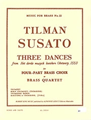 3つの舞曲　(金管四重奏)【Three Dances】