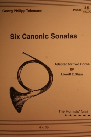 6つのカノン風ソナタ　(ホルンニ重奏)【Six Canonic Sonatas】