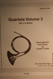 ホルンの為の4つの四重奏曲・Vol.3　(ホルン四重奏)【Four Quartets, Volume 3】