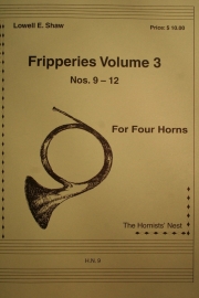 フリッパリーズ・Vol.3 (Nos. 9-12)　(ホルン四重奏)【Fripperies Volume 3 (Nos. 9-12)】