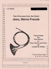 イエス、わが喜び　(ホルン五重奏)【Two Choruses fr “Jesu, Meine Freude”】