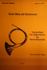 私の声を主に　(ホルン八重奏)【Voce mea ad Dominum】