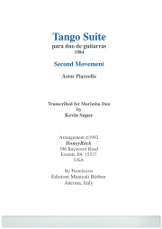 タンゴ組曲・第2楽章（アストル・ピアソラ） (打楽器ニ重奏)【Tango Suite - Movt. II】