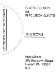 クラッパークッション（ジェーン・ボクソール）  (ボディ・パーカッション四重奏)【Clappercussion】