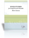 初級打楽器奏者の為の4つの練習曲（マリオ・ガエターノ）  (打楽器四重奏)【Four Studies for Young Percussion Ensemble】