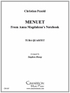 アンナ・マクダレーナ・バッハのための音楽帖（ユーフォニアム＆テューバ四重奏)【Minuet】