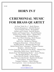 セレモニアル・ミュージック・フォー・ブラス・カルテット（ホルン）（金管四重奏）【Ceremonial Music for Brass Quartet (trombone sub for horn)】
