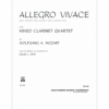 アレグロ・ビバーチェ（モーツァルト）  (クラリネット四重奏）【Allegro Vivace from K387】