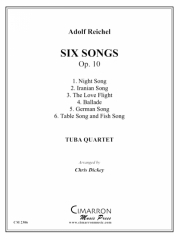 6つの歌・Op.10（ユーフォニアム＆テューバ四重奏)【Six Songs, Op. 10】