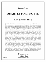 夜のカルテット（ユーフォニアム＆テューバ四重奏)【Quartetto Di Notte】