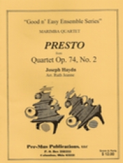 プレスト「四重奏・Op.74・No2」より（マリンバ四重奏）【PRESTO from Quartet Op. 74,#2】