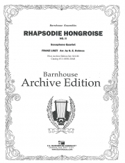 ハンガリー狂詩曲・No.2（フランツ・リスト） (サックス四重奏)【Rhapsodie Hongroise No.2】