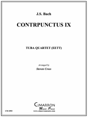 コントラプンクトゥス・第9番（ユーフォニアム＆テューバ四重奏)【Contrapunctus 9】