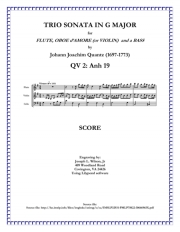 トリオ・ソナタ・ト長調　(木管三重奏)【Trio Sonata in G Major】