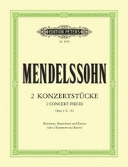 2つのコンサート小品・Op.113＆114  (クラリネット二重奏+ピアノ）【2 Konzertstücke Op. 113 and 114】