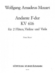 小さい自動オルガンの為のアンダンテ・ヘ長調・K616 (ミックス四重奏）【Andante in F Major for a Small Mechanical Organ, K.616】