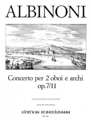 2本のオーボエの為の協奏曲・ハ長調・Op.7・No.11（トマゾ・アルビノーニ）（パート譜のみ）(オーボエ二重奏+ピアノ【Concerto for Two Oboes in C Major Op. 7 No. 11】