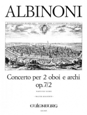 Concerto a cinque in C Major Op. 7 No. （スコアのみ）　(オーボエ二重奏+ピアノ)【Concerto a cinque in C Major Op. 7 No. 2】