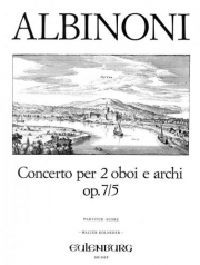 Concerto a cinque in C Major Op. 7 No. （スコアのみ）　(オーボエ二重奏+ピアノ)【Concerto a cinque in C Major Op. 7 No. 5】
