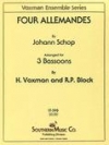 4つのアルマンド（ヨハン・ショップ）(バスーン三重奏)【Four Allemandes】