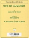 カンツォネッタの組曲  (サラモーネ・ロッシ)　(バスーン三重奏)【Suite of Canzonets】