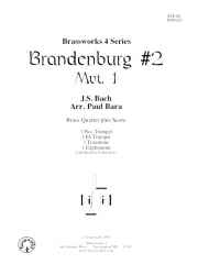ブランデンブルク協奏曲第2番（第一楽章）(金管四重奏)【Brandenburg No. 2, Mvt 1】
