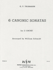 6つのカノン風ソナタ（スコアのみ）（テレマン）(オーボエ二重奏)【Six Canonic Sonatas】