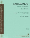 サラバンド（バッハ）  (サックス四重奏)【Sarabande】