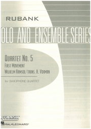 四重奏・No.5  (ヴィルヘルム・ラムゼー)  (サックス四重奏)【Quartet No.5 (First Movement)】