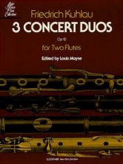 3つのコンサート・デュオ・Op.10b（フリードリヒ・クーラウ） (フルート二重奏)【3 Concert Duos, Op. 10b】