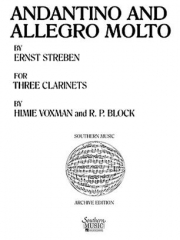 アンダンティーノとアレグロ・モルト  (エルンスト・ステルベン)  (クラリネット三重奏）【Andantino and Allegro Molto】