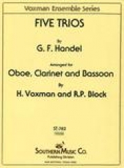 5つのトリオ (ヘンデル)　(木管三重奏)【Five Trios】