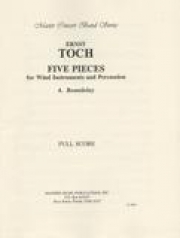 5つの小品・Op.83・No.5（パート譜のみ）　(木管六重奏+打楽器)【Five Pieces for Winds and Percussion, Op. 83; No. 5】