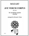 アヴェ・ヴェルム・コルプス  (モーツァルト)　(サックス四重奏)【Ave Verum Corpus】