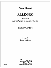 アレグロ「ホルン五重奏・変ホ長調」より (金管五重奏)【Allegro from Horn Quintet Eb】