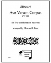 アヴェ・ヴェルム・コルプス   (トロンボーン四重奏）【Ave Verum Corpus】